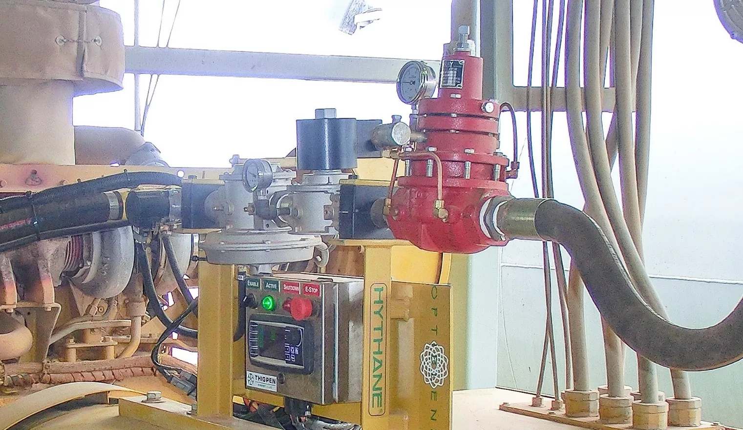 bi-fuel gas train diesel equipment installation